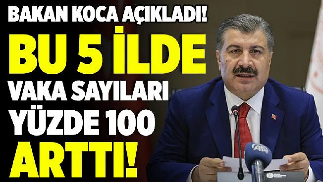Bakan Koca az önce duyurdu! Bu 5 ilde vakalar yüzde 100 arttı!