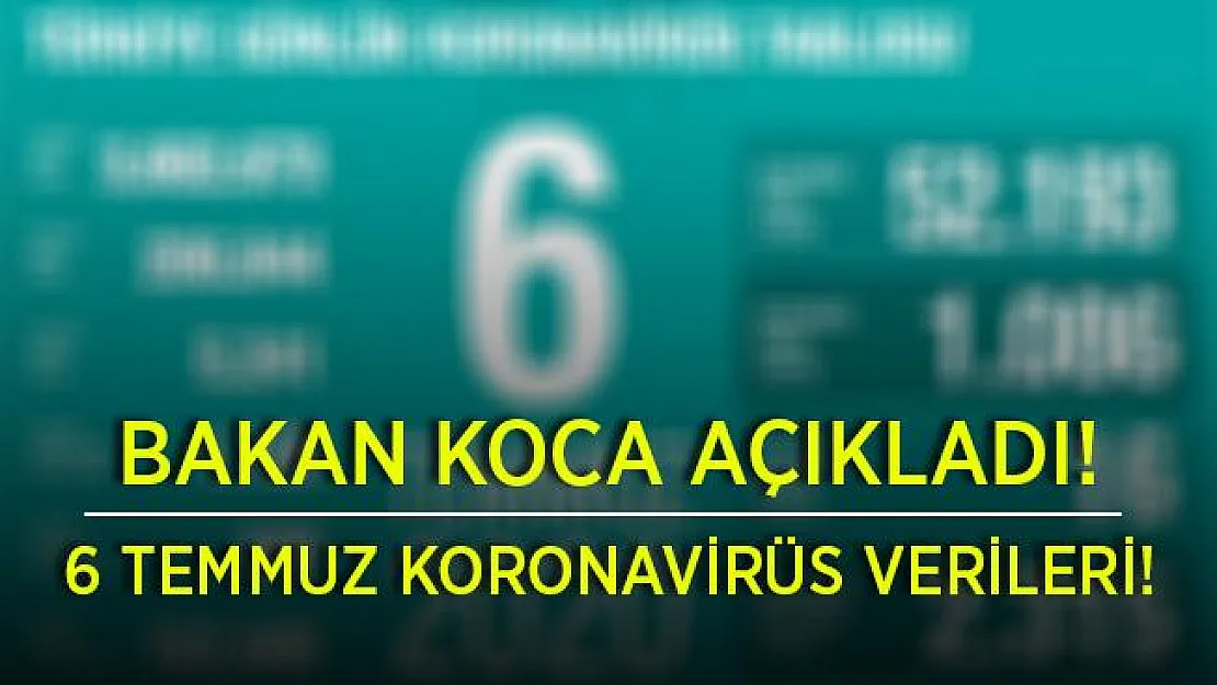 Bakan Koca koronavirüste son verileri paylaştı!