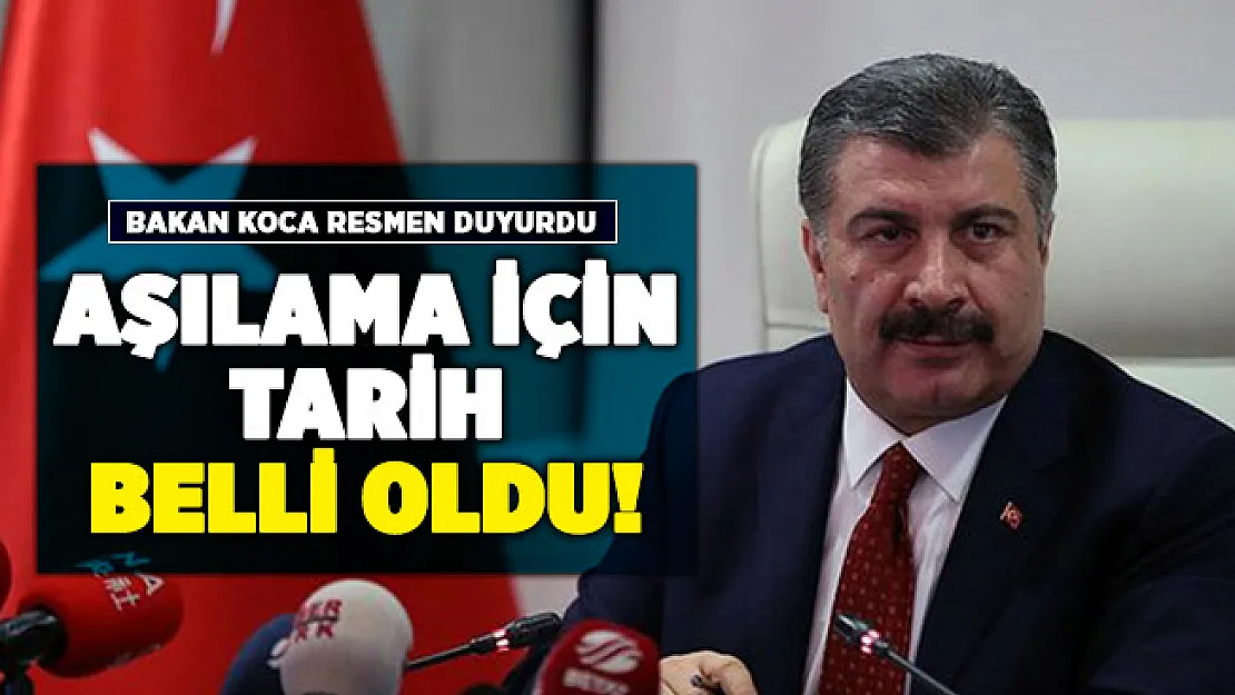 Bakan Koca ülkemizde aşılamanın ne zaman başlayacağını açıkladı