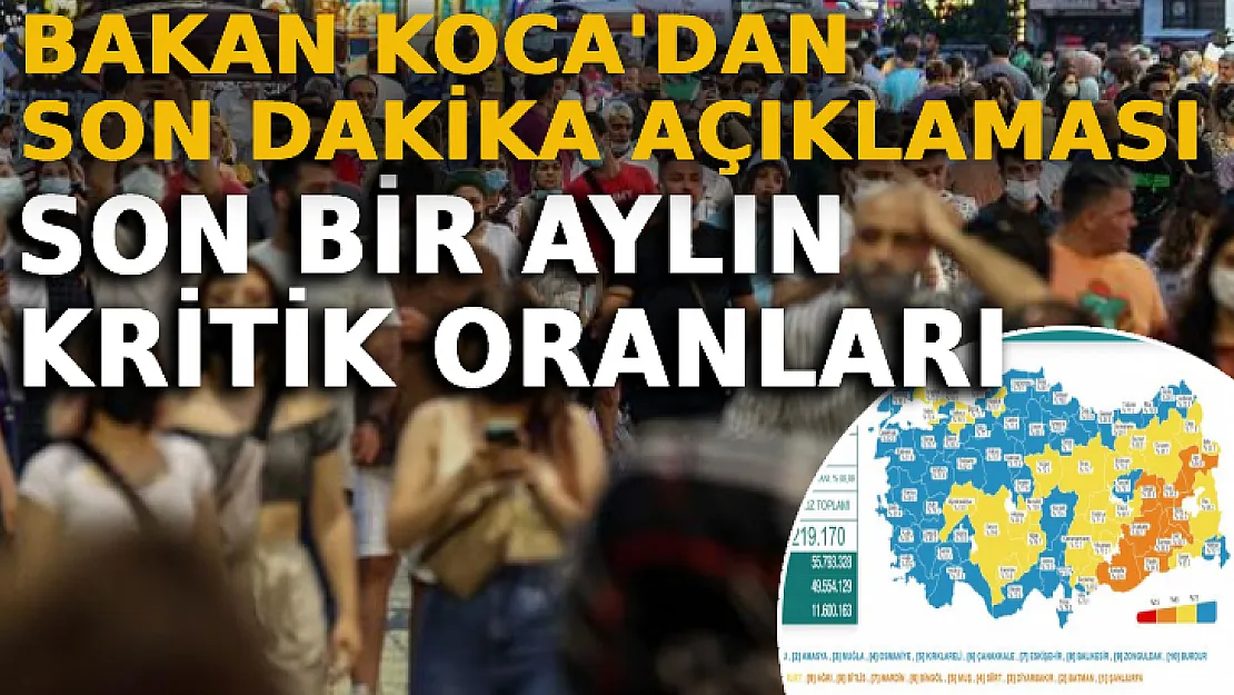 Bakan Koca'dan Son Dakika Açıklaması: Son Bir Ayın Kritik Oranları