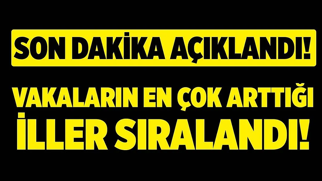 Bakan Koca'dan son dakika açıklaması! Son bir haftada en çok vakaların arttığı ve azaldığı iller!