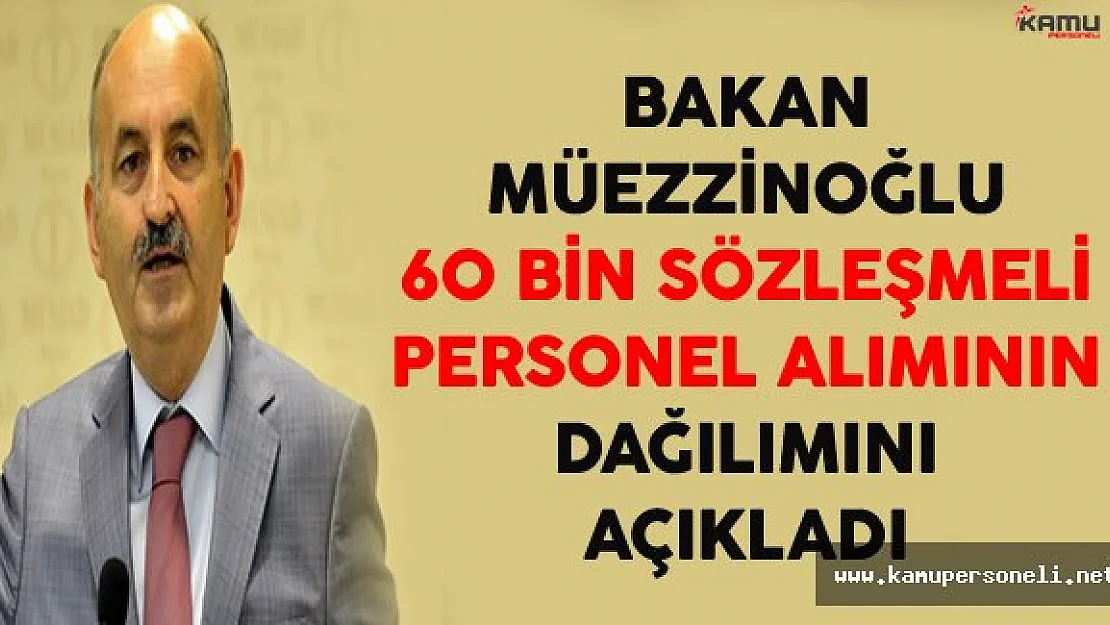 Bakan Müezzinoğlu 60 Bin Sözleşmeli Personel Alımının Dağılımını Açıkladı