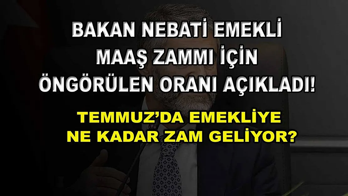 Bakan Nebati emekli maaş zammı için öngörülen oranı açıkladı! Temmuz'da emekliye ne kadar zam geliyor?
