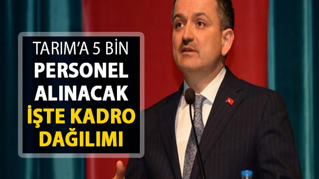 Bakan Pakdemirli Açıkladı: Tarım'a 5 Bin Personel Alımı Yapılacak ! İşte Kadro Dağılımı