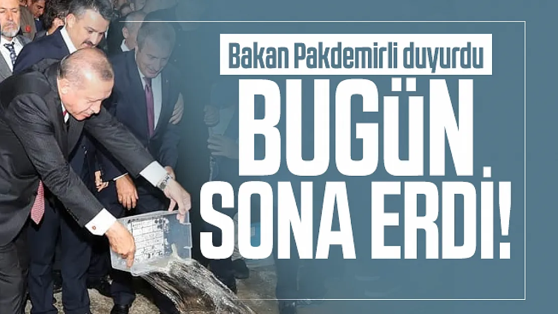Bakan Pakdemirli duyurdu: Bugün sona erdi!