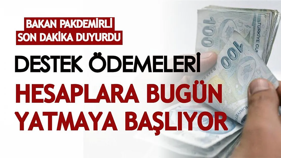 Bakan Pakdemirli son dakika açıkladı: İhtiyaç sahipleri için destek ödemeleri bugün hesaplara yatırılıyor