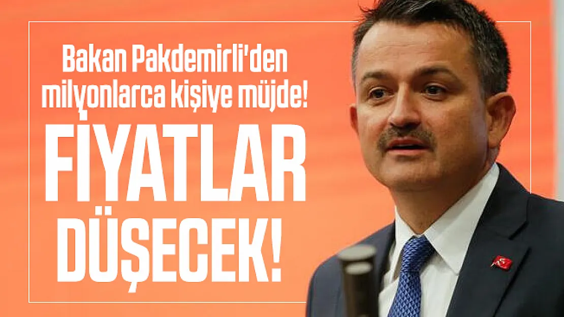 Bakan Pakdemirli'den milyonlarca kişiye müjde! Fiyatlar düşecek!
