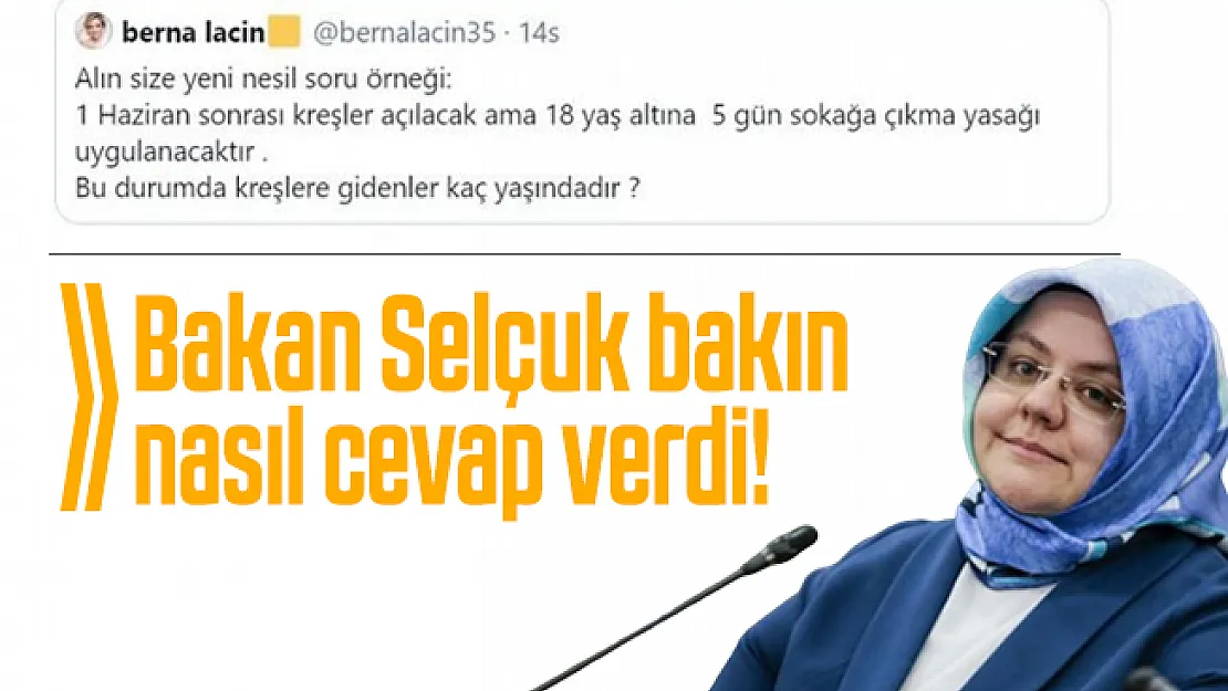 Bakan Selçuk Berna Laçin'in kreş sorusuna cevap verdi!
