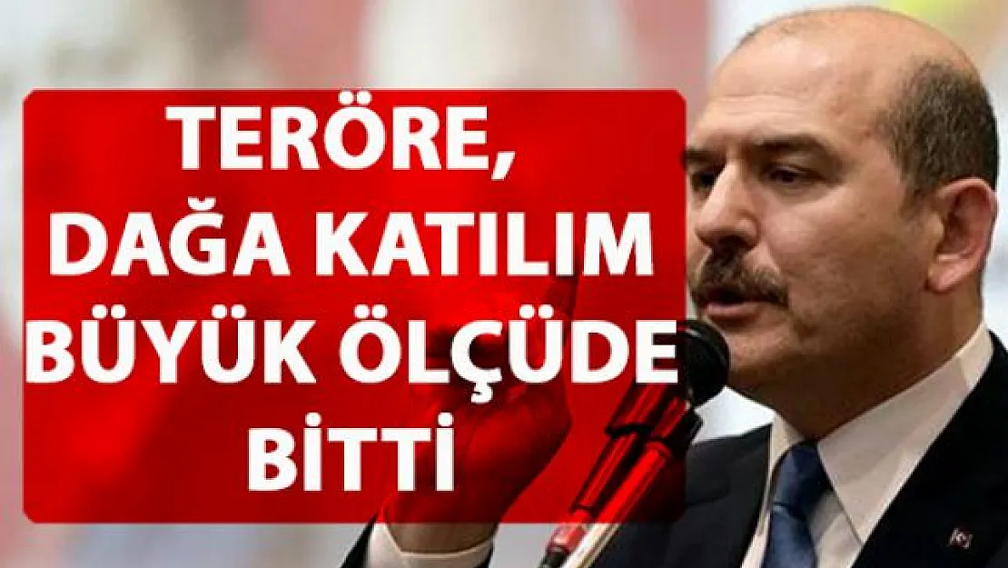 Bakan Soylu, terör örgütü PKK'ya katılımın büyük ölçüde bittiğini açıkladı