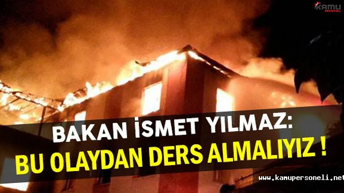 Bakan Yılmaz'dan Öğrenci Yurdu Yangını Hakkında Açıklama