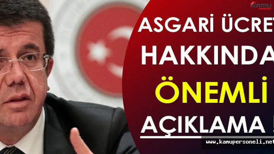 Bakan Zeybekci'den Önemli Asgari Ücret Açıklaması