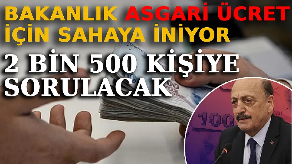 Bakanlık Asgari Ücret İçin Sahaya İniyor: 2 Bin 500 Kişiye Sorulacak