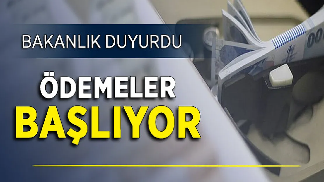 Bakanlık Duyurdu: Destek Ödemeleri Hesaplara Yatmaya Başlıyor