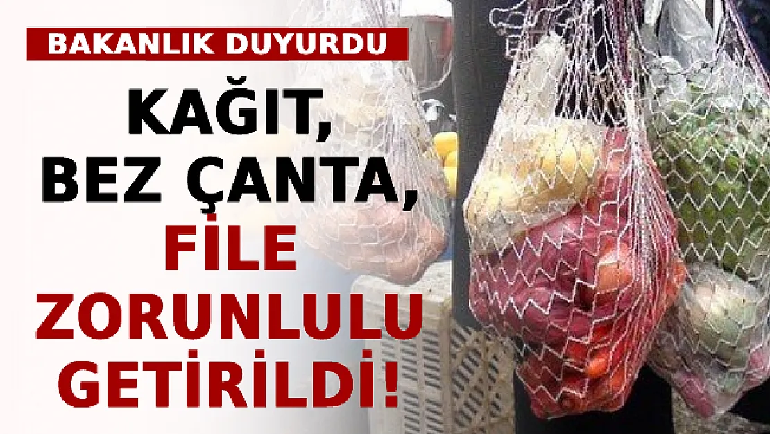 Bakanlık Duyurdu: Kağıt, Bez Çanta, File Zorunluluğu Getirildi!