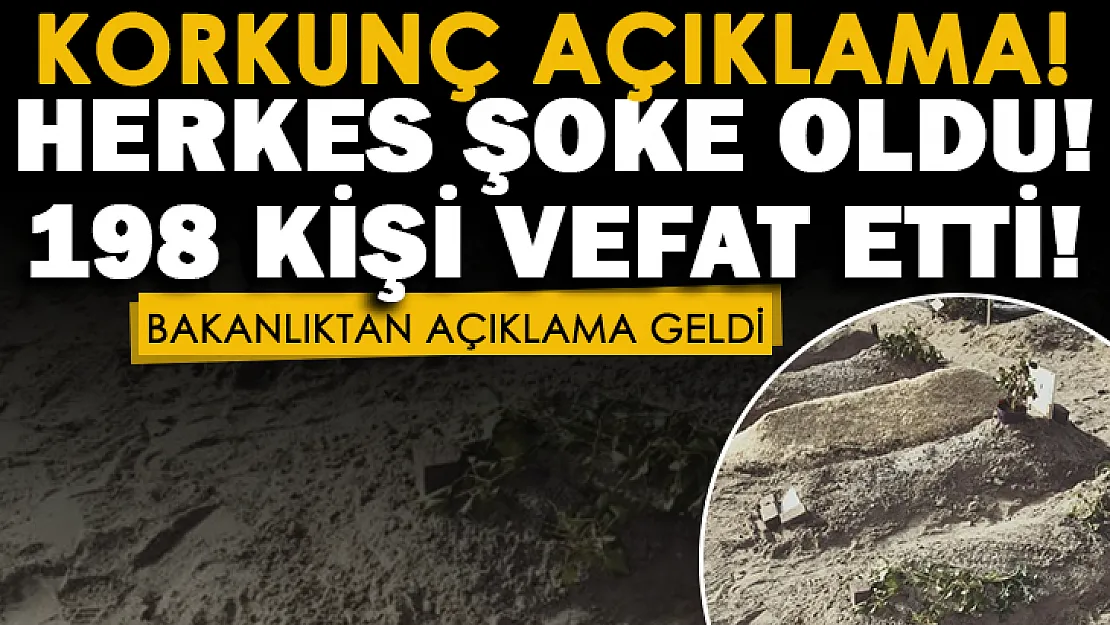 Bakanlıktan korkunç açıklama geldi! Herkes şokta: 198 kişi hayatını kaybetti