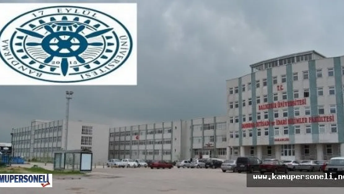 Bandırma On Yedi Eylül Üniversitesi Akademik Personel Alacak