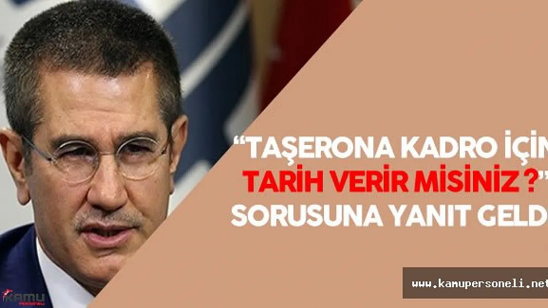 Başbakan Yardımcısı Canikli'den Taşeron Son Dakika Açıklaması : " Taşeron için Tarih Vermek İstemiyoruz Ama"