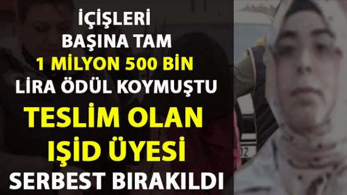 Başına ödül konan IŞİD üyesi kadın serbest bırakıldı