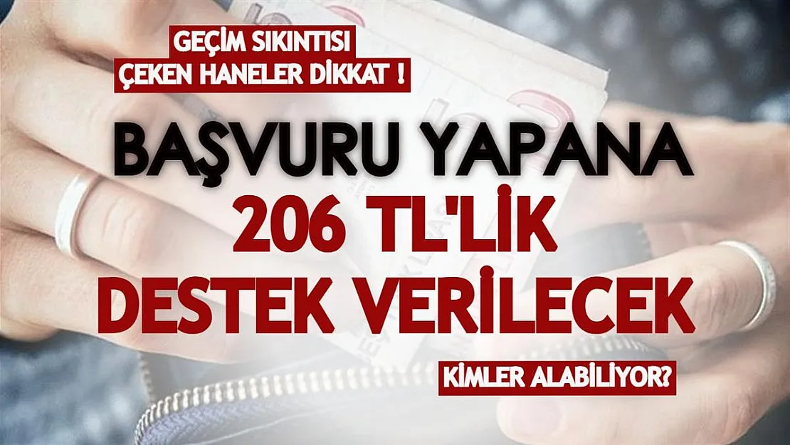 Başvuru yapana 206 TL'lik destek verilecek! Geçim sıkıntısı çeken herkes için açıklandı