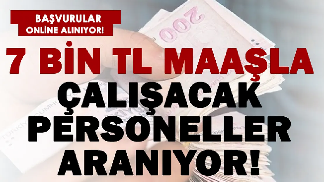 Başvurular İŞKUR üzerinden! 7 bin TL maaşla çalışacak elemanlar aranıyor!