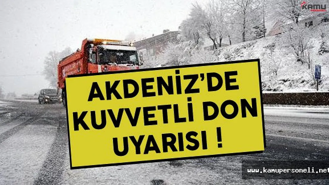Batı Akdeniz İçin Buzlanma Uyarısı