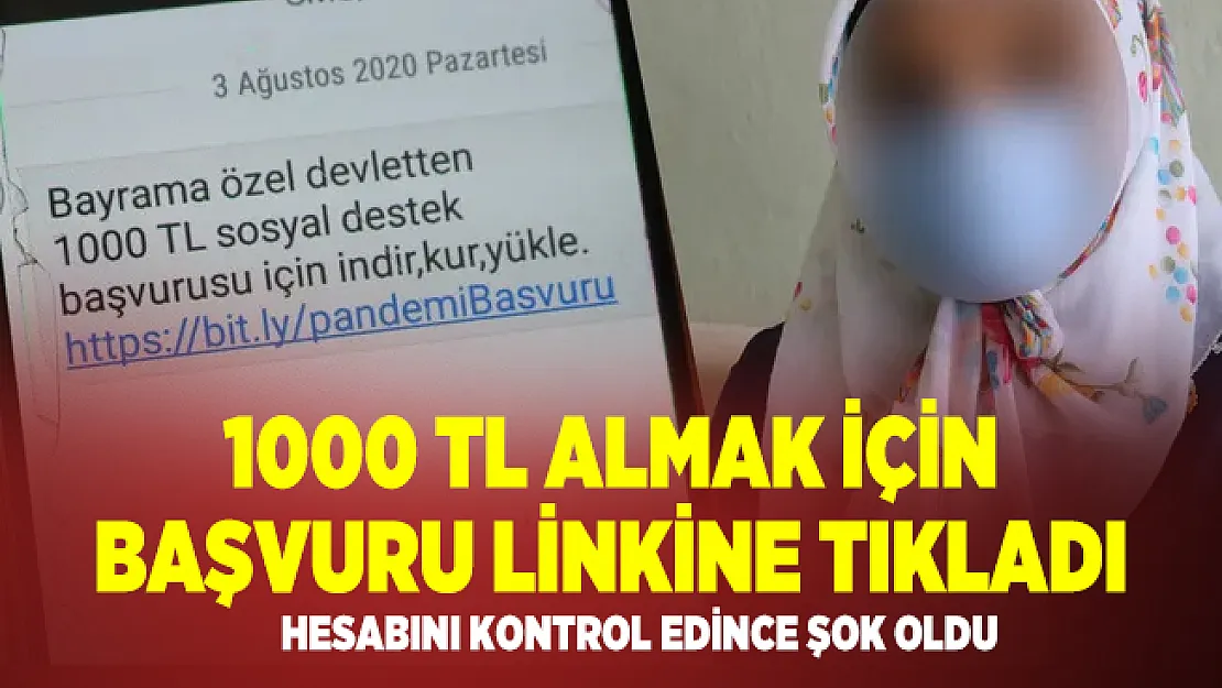Bayrama özel 1000 TL sosyal yardım başvuru linkine tıklayan kadın hayatının şokunu yaşadı!