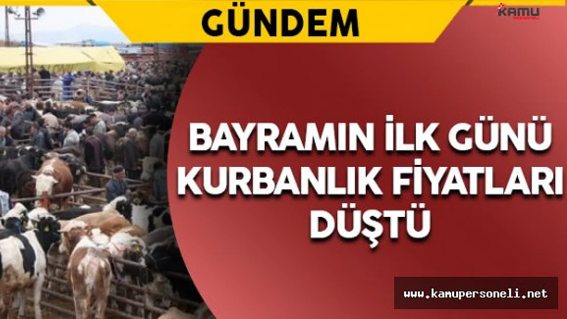 Bayramın İlk Günü Kurbanlık Fiyatları Düştü