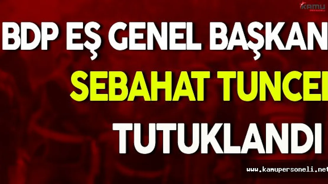 BDP Eş Genel Başkanı Sebahat Tuncel Tutuklandı!