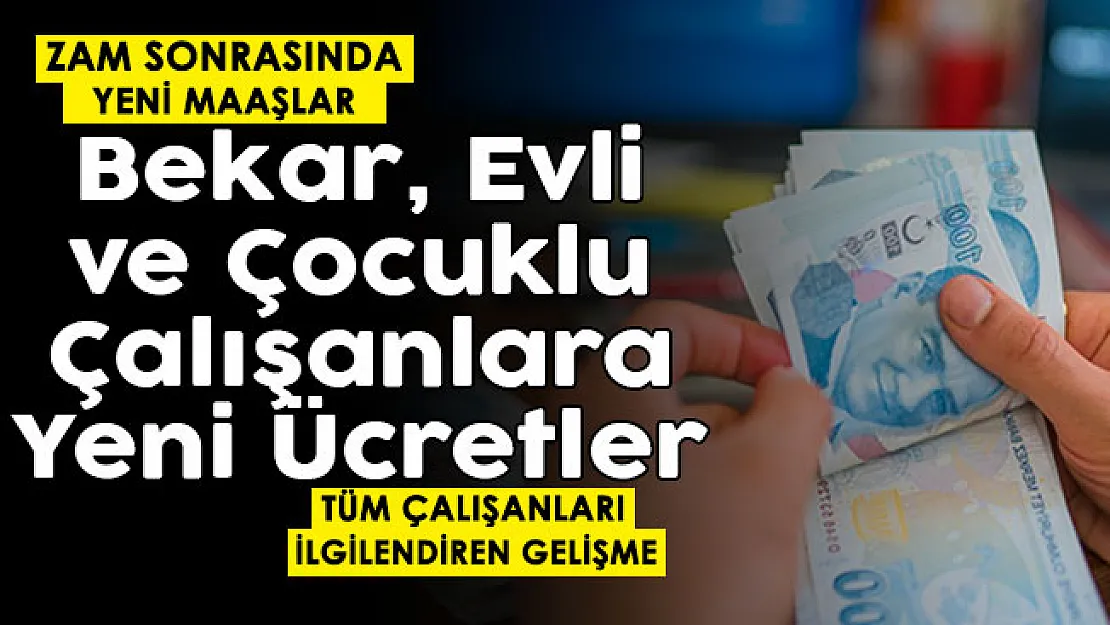 Bekar, evli ve çocuklu çalışanlar için yeni asgari ücret gelişmesi! 2022 zammı sonrası tüm çalışanların yeni maaşları açıklandı