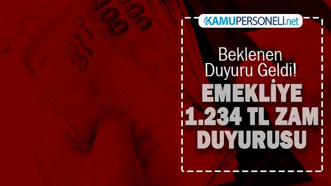 Beklenen duyuru az önce geldi: Emekli maaşlarına ne kadar zam yapılacağı belli oldu! Maaşlara en az 1.234 TL zam duyurusu