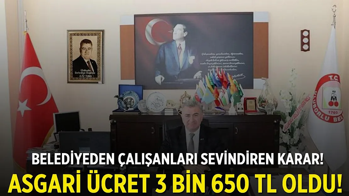 Belediyeden çalışanlarını sevindiren karar açıklandı! Asgari ücret 3 bin 650 TL oldu!