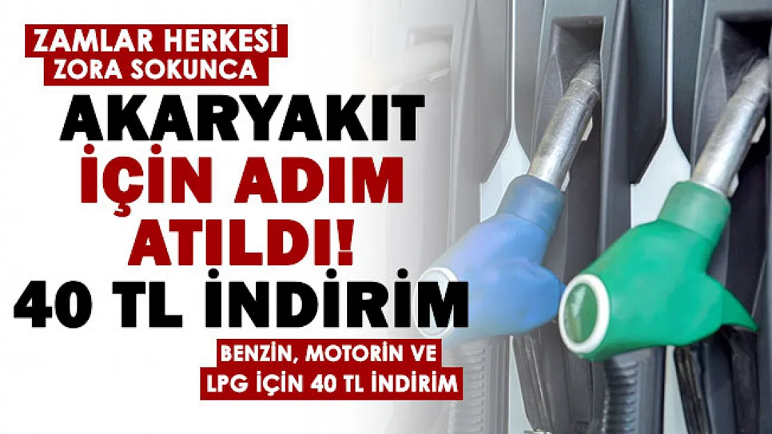 Benzin, motorin ve LPG'ye gelen zamlar vatandaşı zora sokunca yeni adım atıldı! Akaryakıt alışverişlerinde 40 TL indirim başlatıldı