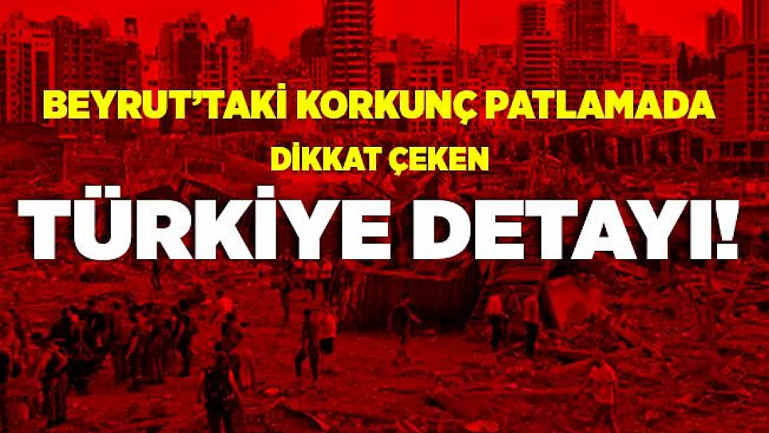 Beyrut'taki korkunç patlamada flaş Türkiye detayı! Bakan açıkladı!