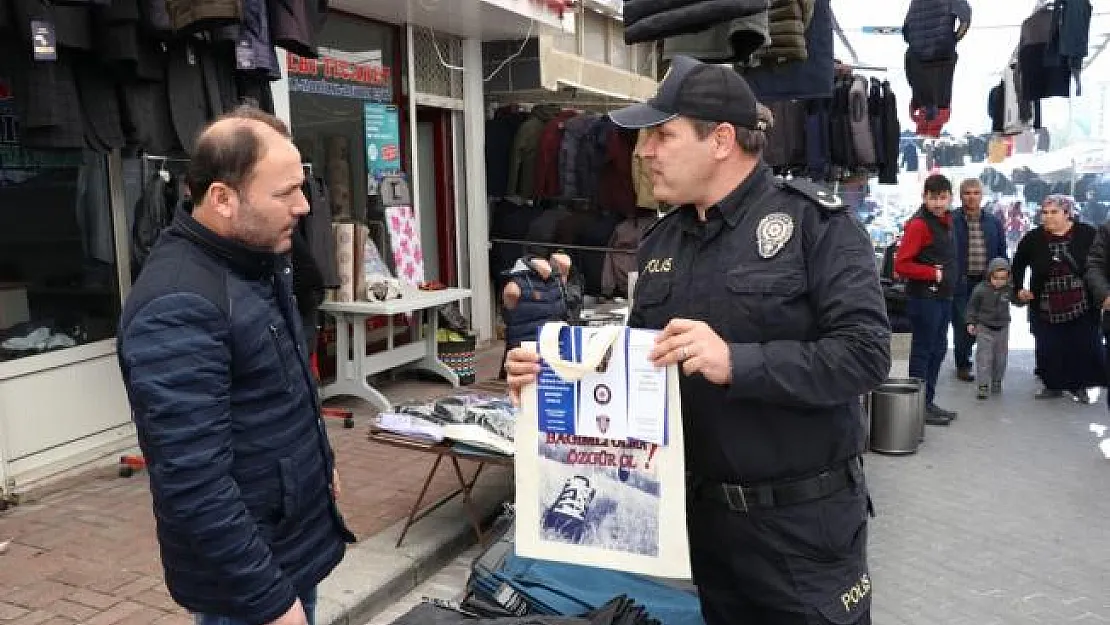 Bez çantayla uyuşturucu ve kadına şiddete karşı farkındalık