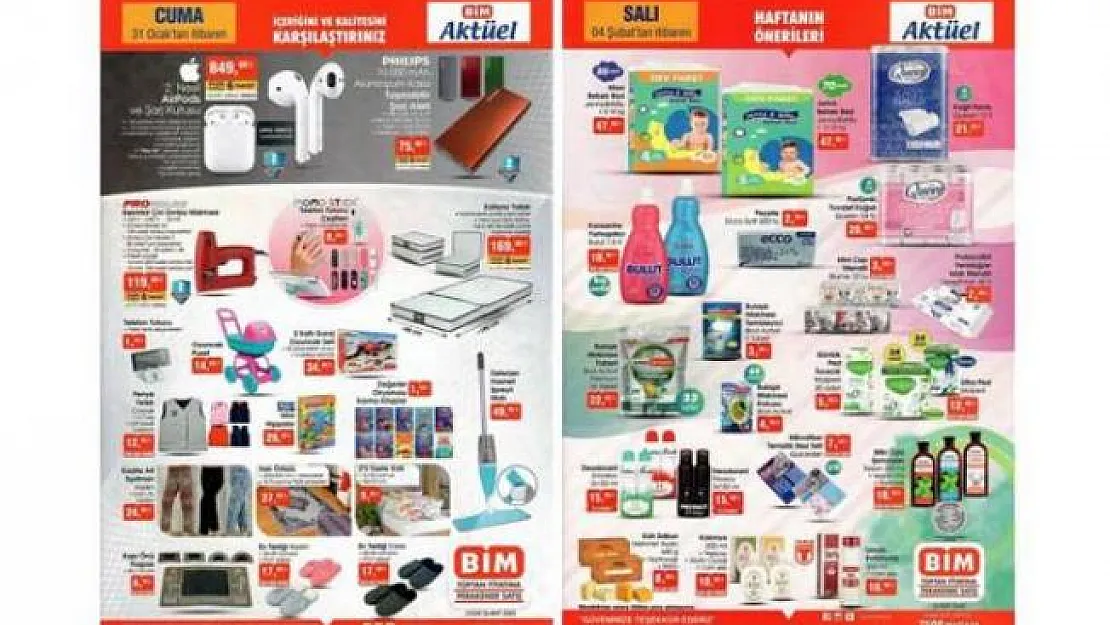 BİM indirimli ürünler kataloğu yayınlandı! 3 Nisan ve 31 Mart aktüel ürünler kataloğunda hangi ürünler var?
