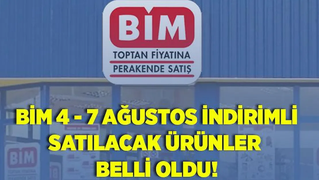 BİM indirimli ürünler listesi yayınlandı! BİM 4 - 7 Ağustos 2020'de indirimli satılacak ürünler belli oldu! Hangi ürünler indirimli satılacak?