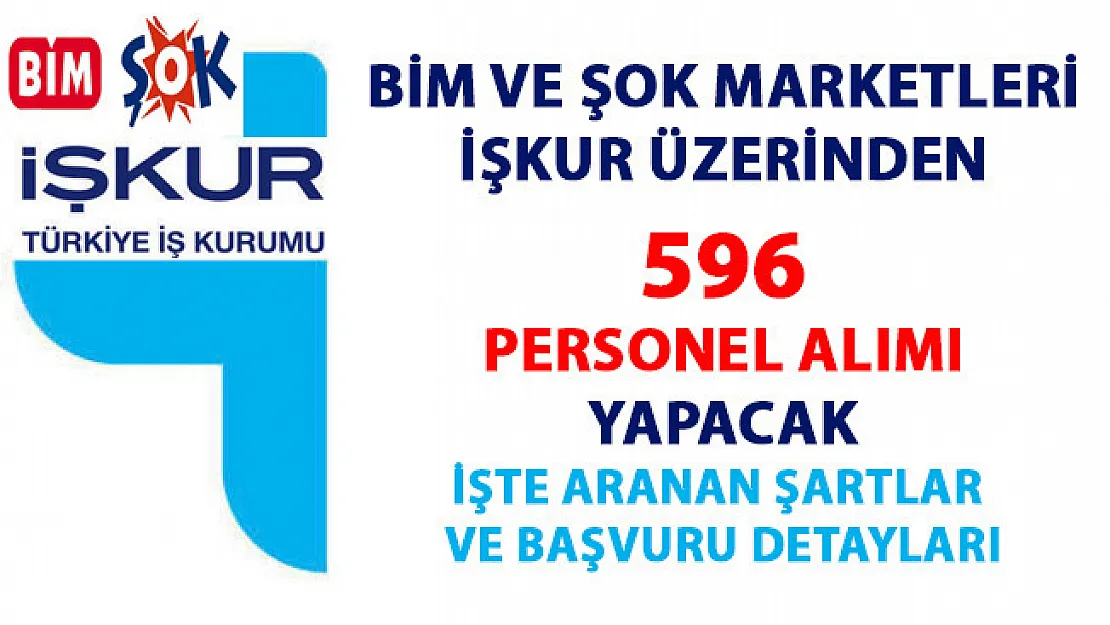 BİM ve ŞOK market iş başvurusu yayınladı! BİM ve ŞOK marketler İŞKUR üzerinden 596 personel alımı yapacak