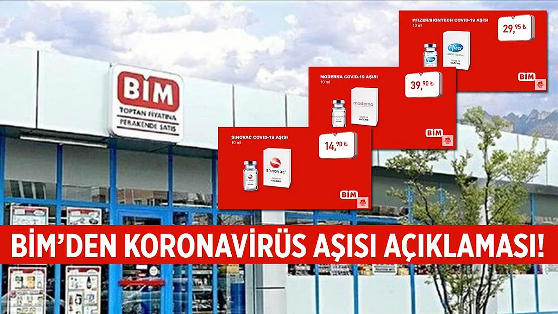 BİM'den koronavirüs aşı açıklaması geldi! BİM ucuz koronavirüs aşı satışı yapacak mı?