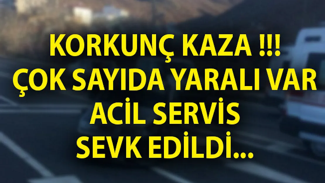 Bingöl'de, Korkunç Kaza! Çok Sayıda Yaralı Var