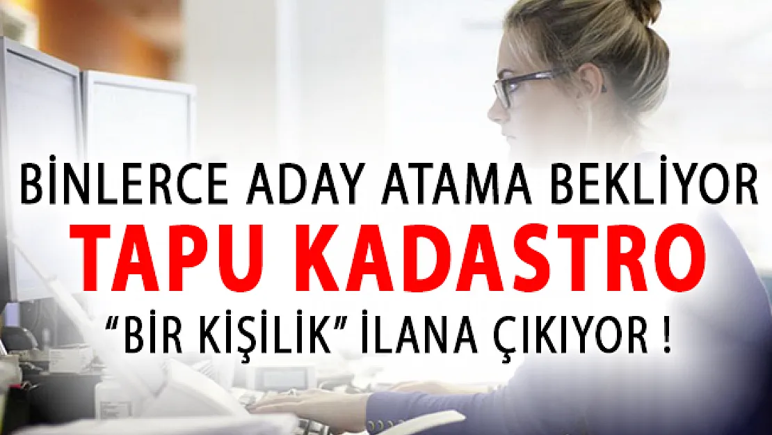 Binlerce Aday Atama Bekliyorken Tapu Kadastro Bir Kişilik Alım İlanına Çıktı!