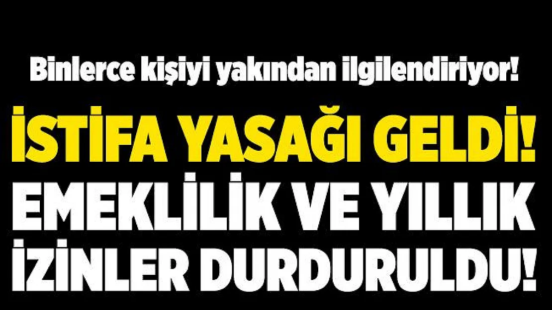 Binlerce kişiyi yakından ilgilendiriyor! Sağlık Bakanlığı'ndan istifa yasağı geldi!