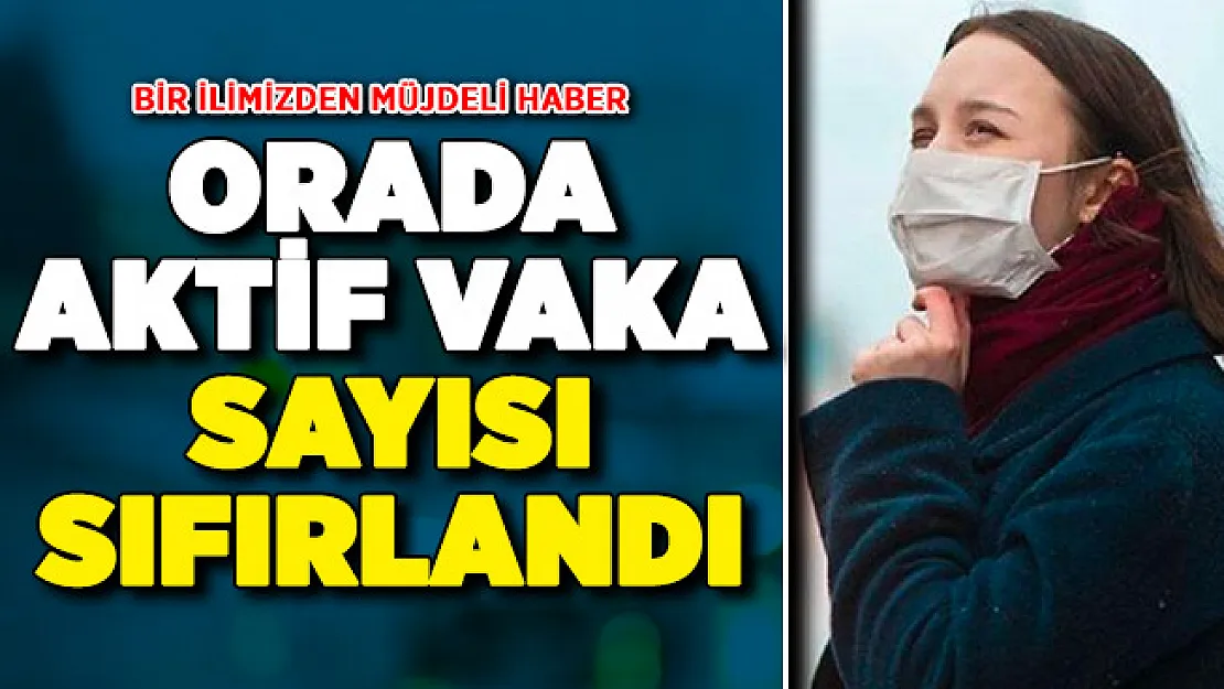 Bir İlimizden Müjdeli Haber Geldi ! Orada Aktif Vaka Sayısı Sıfırlandı