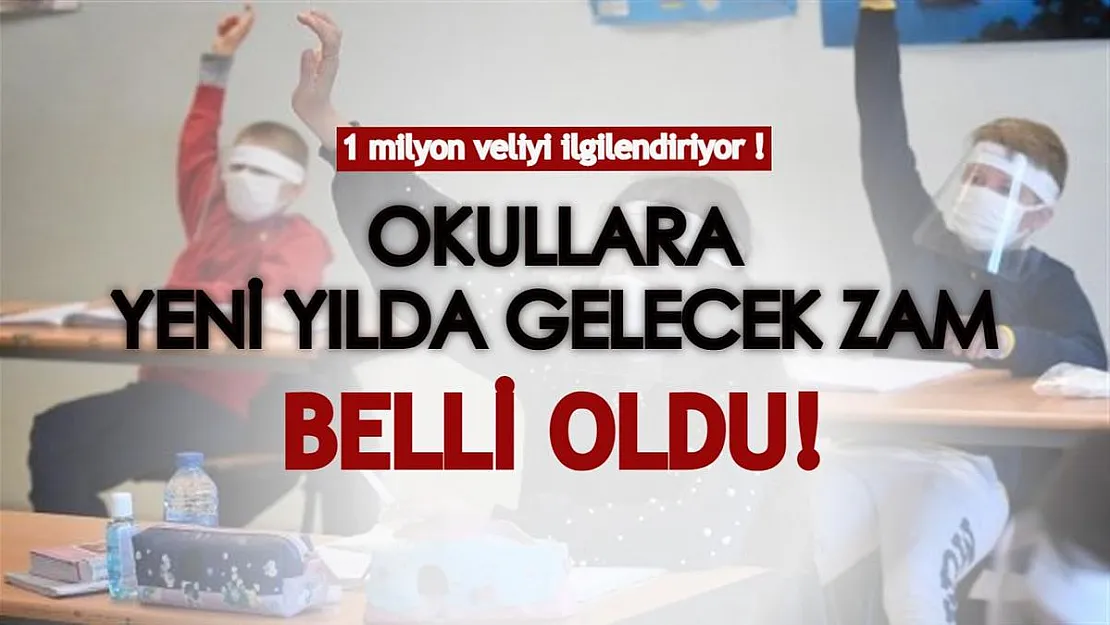 Bir milyon veliyi ilgilendiriyor! Okullara gelecek zam oranı belli oldu!