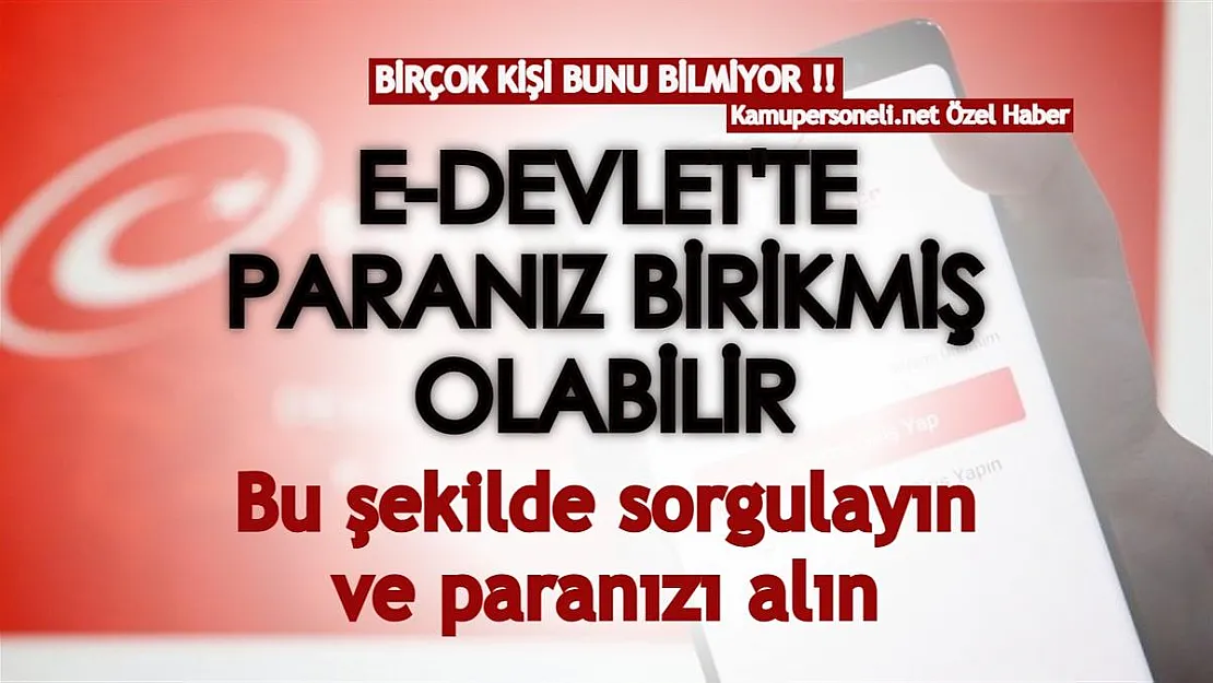 Birçok kişi bunu bilmiyor! e-Devlet'te birikmiş paranız olabilir: Paranızı bu yöntemle sorgulayın ve alın