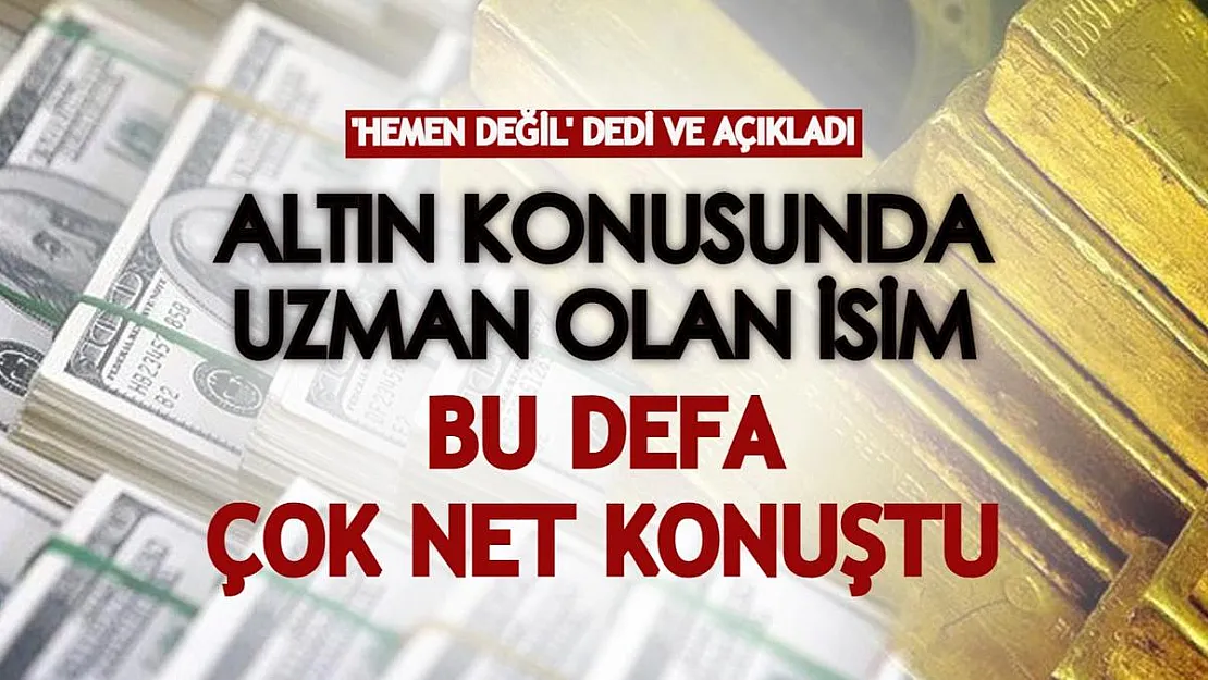 Birikim yapanlar dikkat! Altın konusunda uzman olan isim bu defa çok net konuştu! 'Hemen değil' diyerek açıkladı...