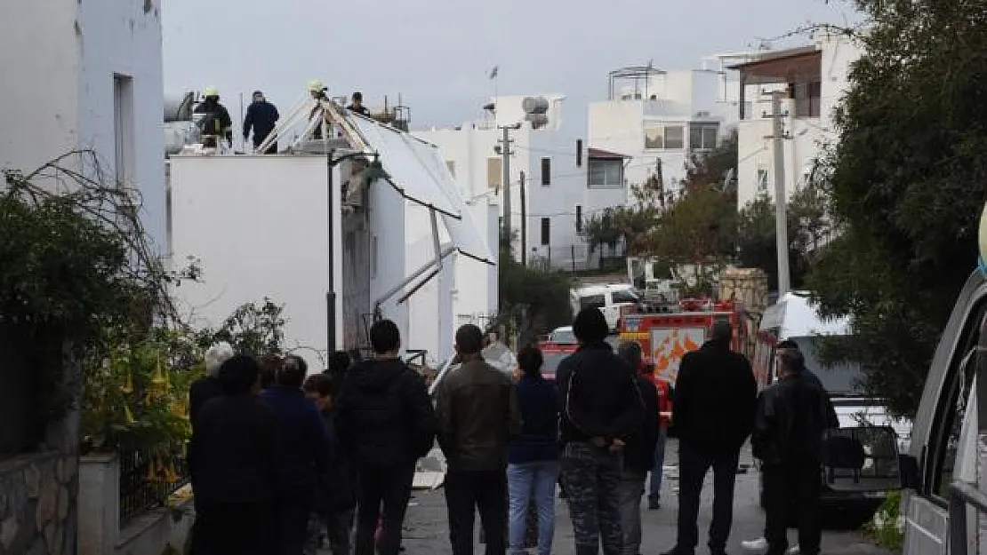 Bodrum'da buzdolabı patlayan evde hasar oluştu