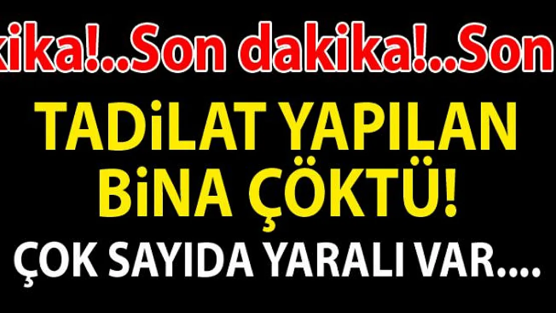 Bodrum'da Tadilat Yapılan Binada Çökme: Yaralılar Var