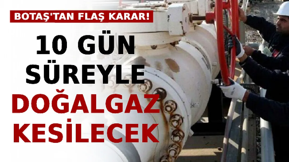 BOTAŞ'tan Flaş Karar! 10 Gün Süreyle Doğalgaz Kesilecek