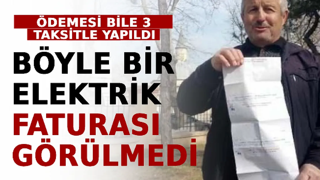 Böyle Bir Elektrik Faturası Görülmedi! Ödemesi Bile 3 Taksitle Yapıldı