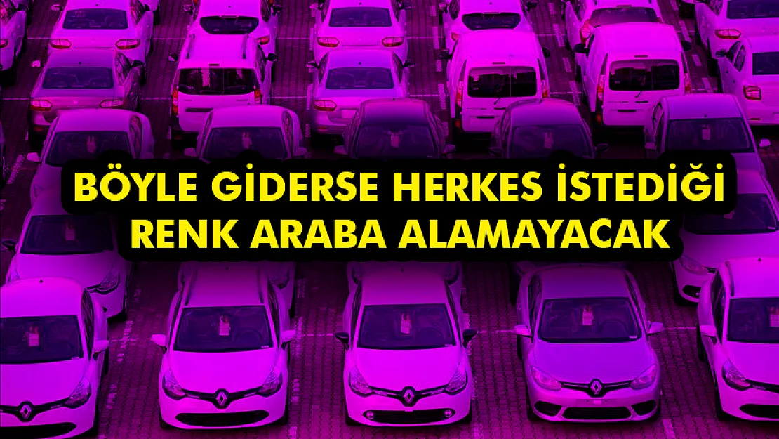 Böyle Giderse Herkes İstediği Renk Araba Alamayacak! Uygulama Başladı, Artık Arabalar Üç Renk Satışa Sunulacak! Otomotiv Sanayisinde…